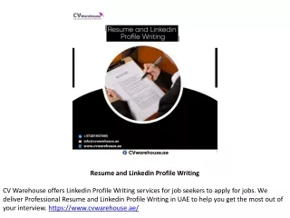 resume and linkedin profile writing cv warehouse