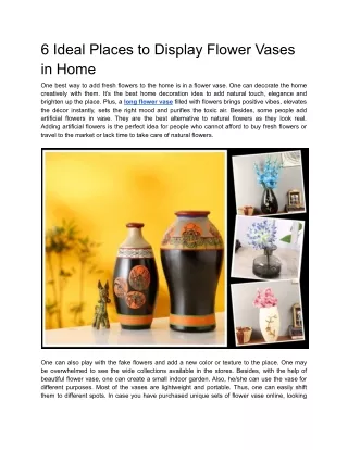 Get decorative flower vase for home at Wooden Street
