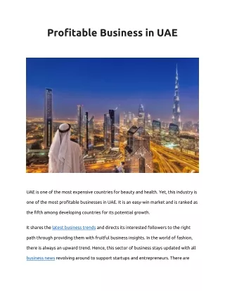 profitable business in uae