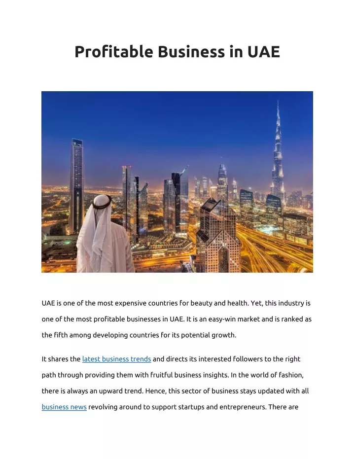 profitable business in uae