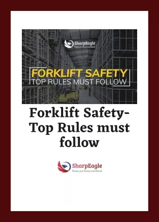 forklift safety top rules must follow