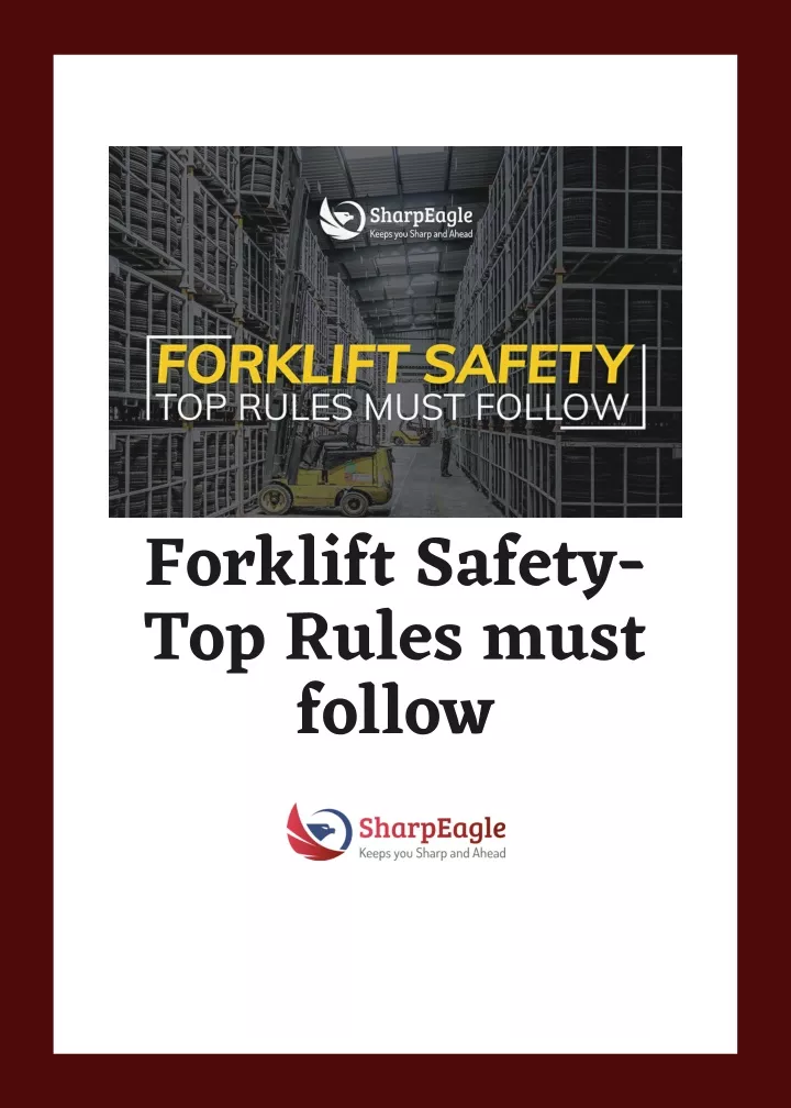 forklift safety top rules must follow