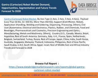 gantry cartesian robot market demand