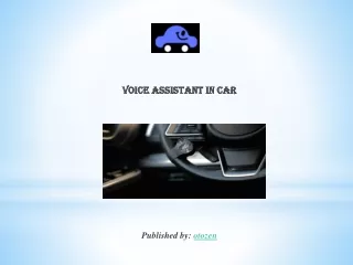 voice assistant in car published by otozen