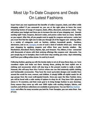 Most Up-To-Date Coupons and Deals on Latest Fashions-converted