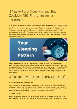 8 Tips to Reset Sleep Hygiene_ Buy Zolpidem NHS Pills for Insomnia Treatment