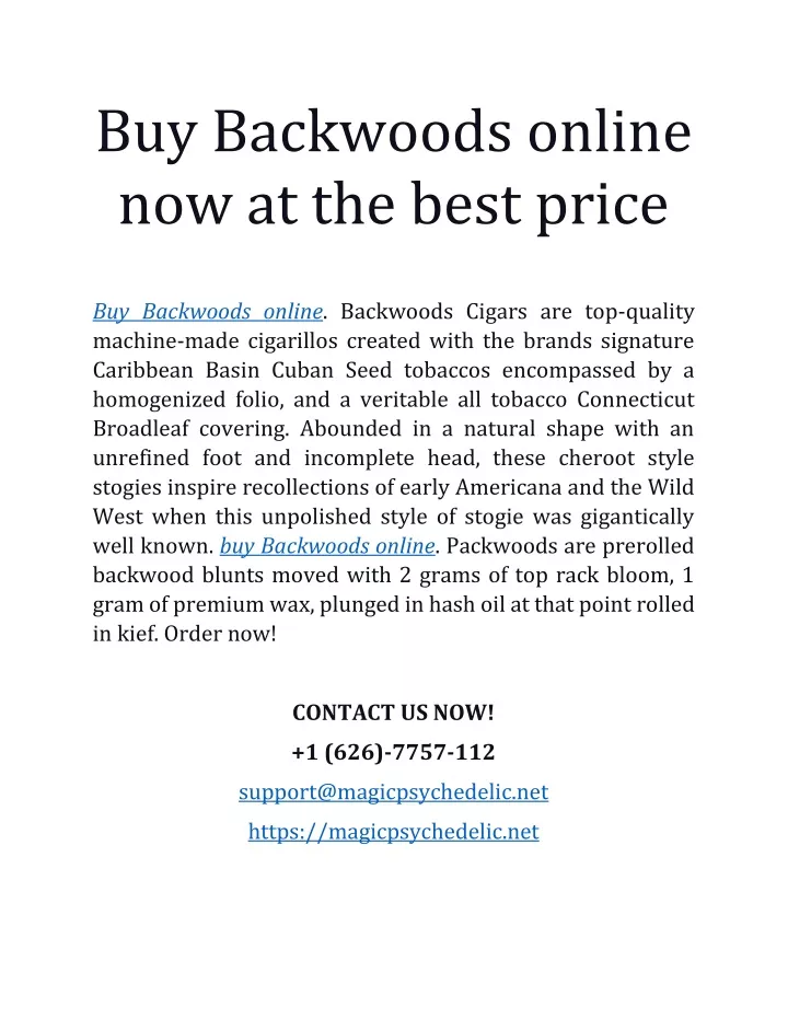 buy backwoods online now at the best price