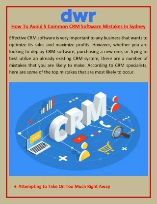 How To Avoid 5 Common CRM Software Mistakes In Sydney