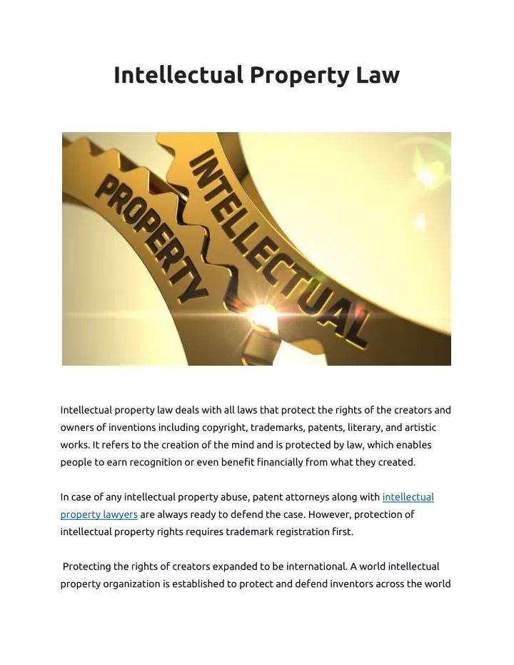 intellectual property law presentation