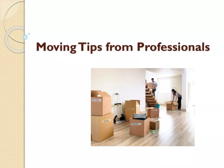 moving tips from professionals