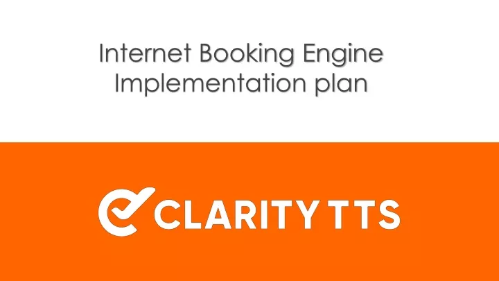 internet booking engine implementation plan