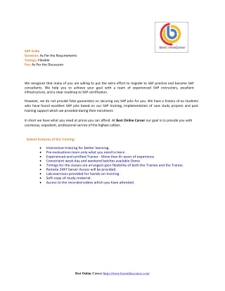 sap ariba duration as per the requirements