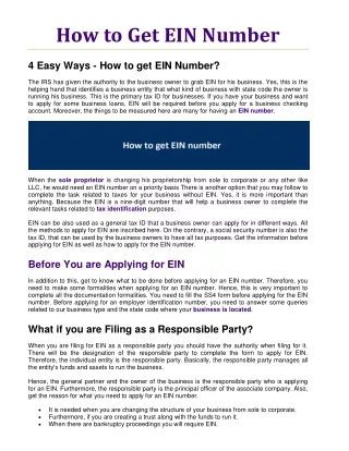 how to get ein number