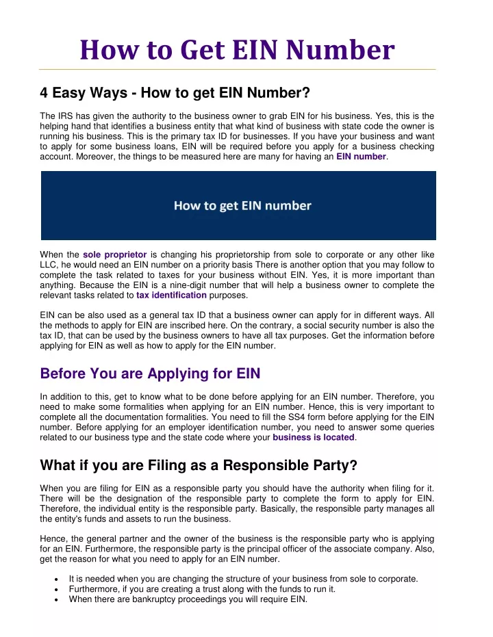 how to get ein number