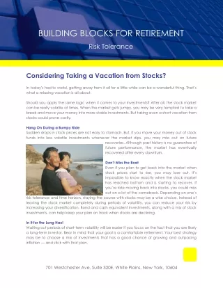 building blocks for retirement