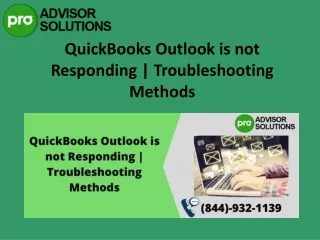 quickbooks outlook is not responding troubleshooting methods