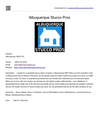 Albuquerque Stucco Pros