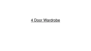 4 Door Wardrobe
