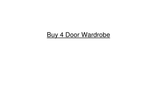 Buy 4 Door Wardrobe