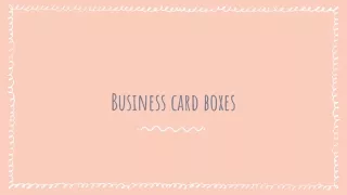 business card boxes