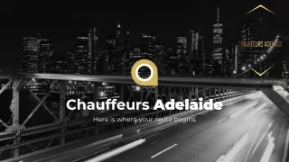 Productive Chauffeured car Adelaide services