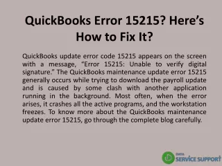 quickbooks error 15215 here s how to fix it