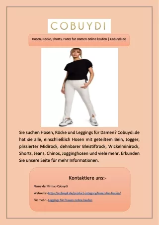 Hosen, Röcke, Shorts, Pants für Damen online kaufen | Cobuydi.de