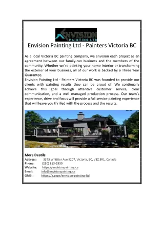 Envision Painting Ltd - Painters Victoria BC