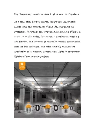 why why temporary temporary construction