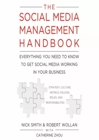 BEST BOOK The Social Media Management Handbook Everything You Need to Know to Get