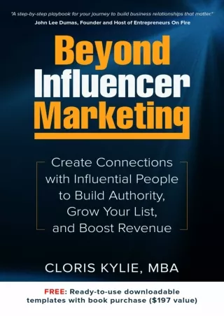 BEST BOOK Beyond Influencer Marketing Create Connections with Influential People to