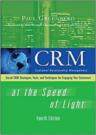 EBOOK CRM at the Speed of Light Fourth Edition Social CRM 2 0 Strategies Tools and