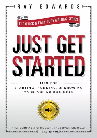 Just Get Started Tips For Starting Running  Growing Your Online Business