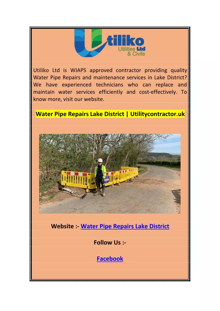 PPT - Water Pipe Repairs Lake District Utilitycontractor.uk 0 ...