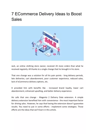 7 ecommerce delivery ideas to boost sales
