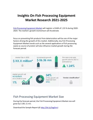 insights on fish processing equipment market
