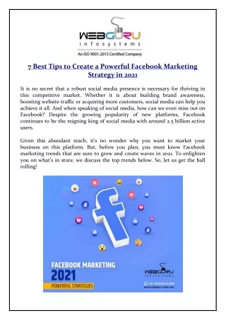 7 best tips to create a powerful facebook