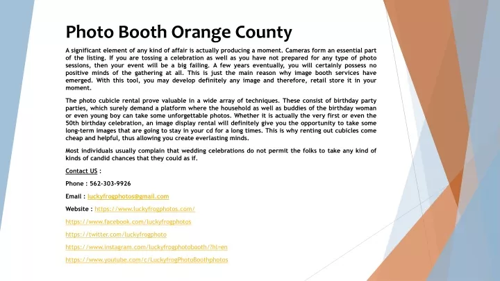 photo booth orange county