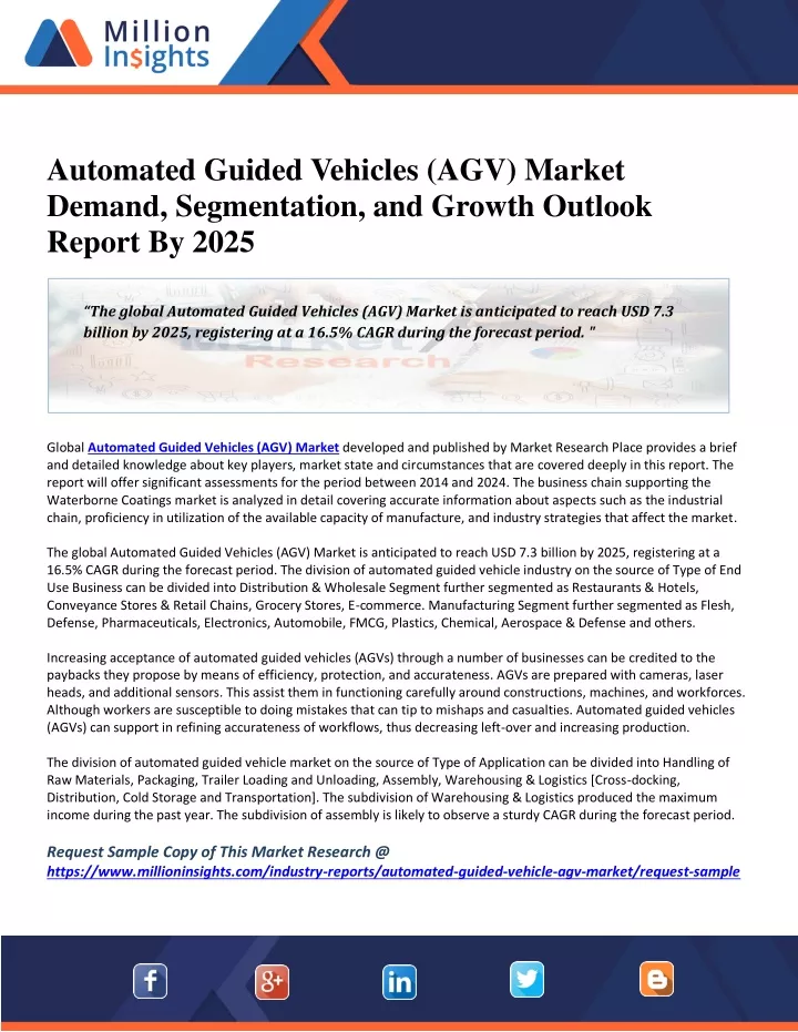 automated guided vehicles agv market demand