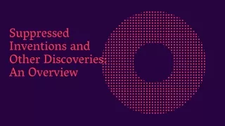 suppressed inventions and other discoveries