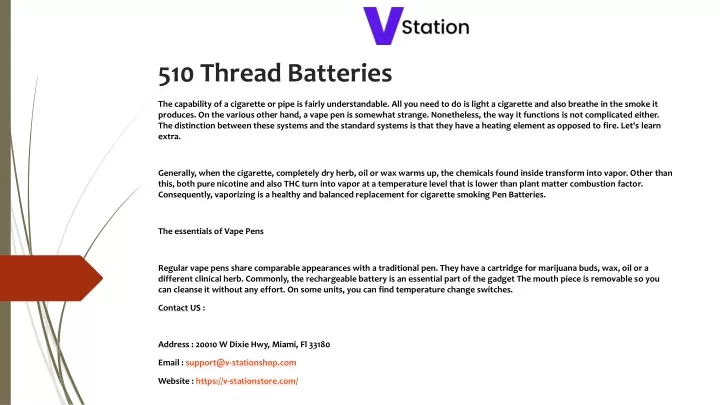 510 thread batteries