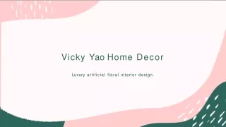 Luxury artificial floral interior design