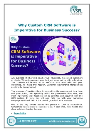 why custom crm software is imperative