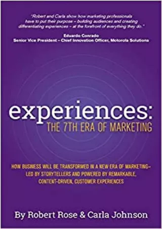 EBOOK Experiences The 7th Era of Marketing