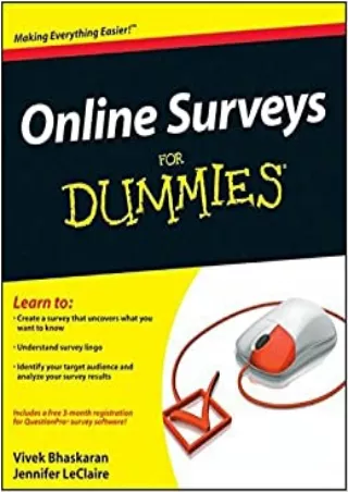 EBOOK Online Surveys For Dummies