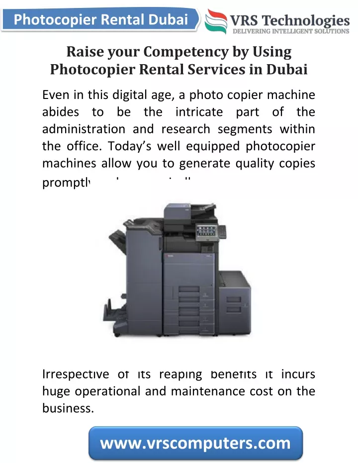 photocopier rental dubai