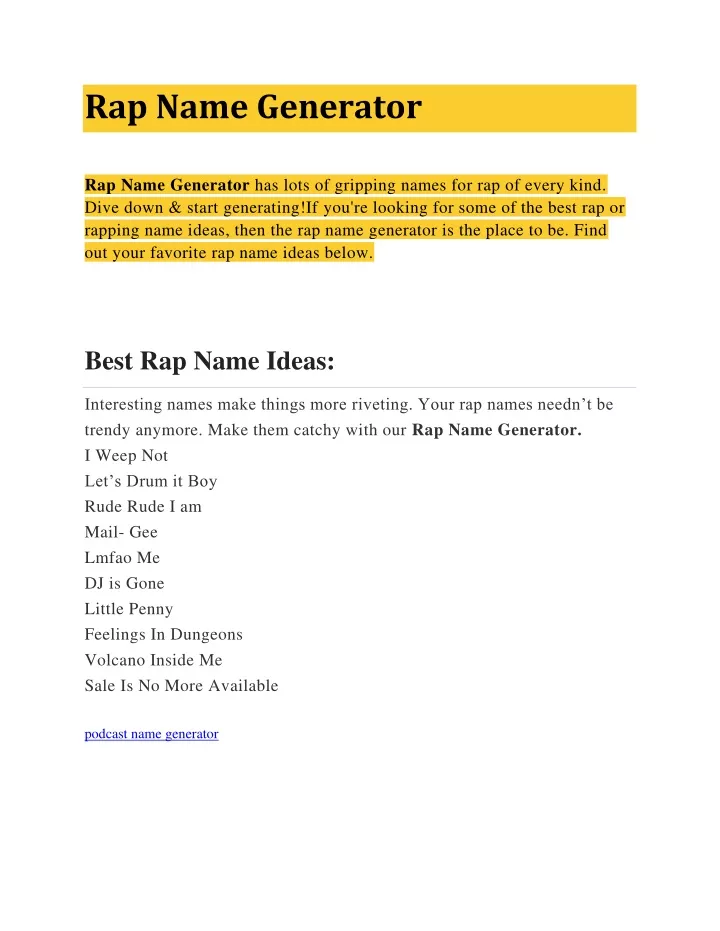 rap name generator