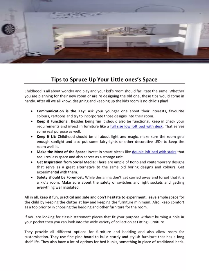 tips to spruce up your little ones s space