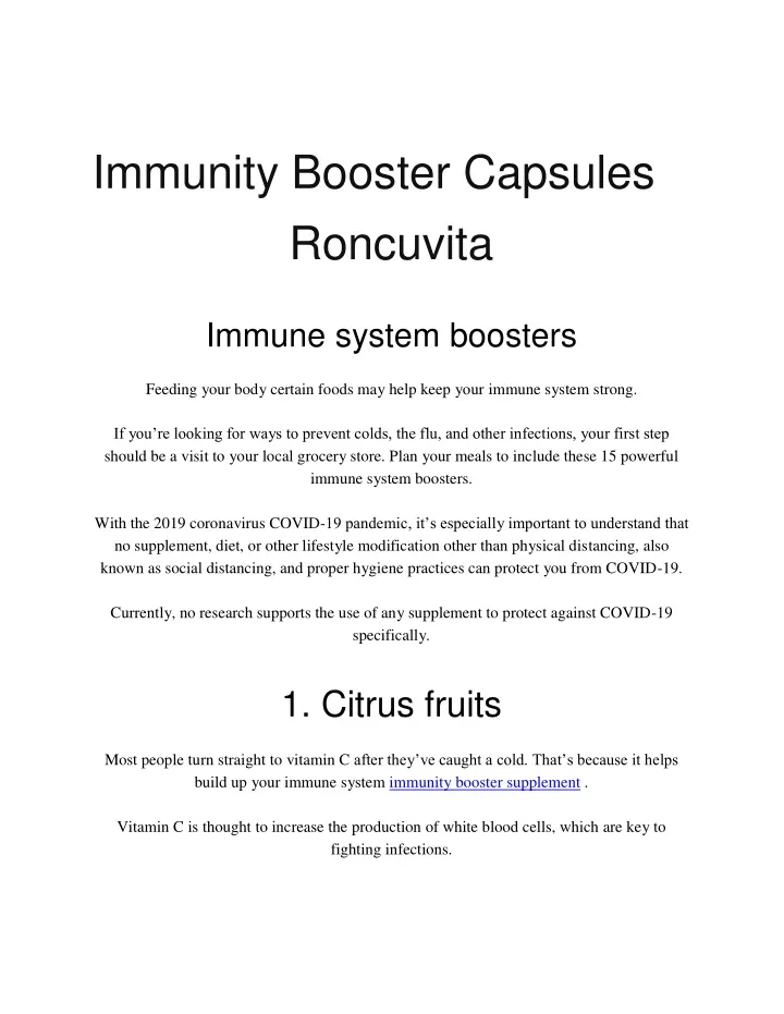 immunity booster capsules roncuvita