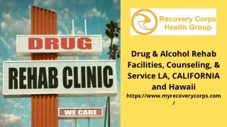 Drug & Alcohol Rehab Facilities, Counseling, & Service L a, CALIFORNIA